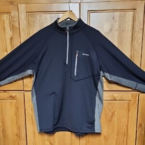 Simms 1/4 Zip Thermal Pullover. Black And Olive, Mens Size XXL